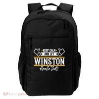 Winston Keep Calm And Let Winston Handle That Great Gift Backpack thumb 0