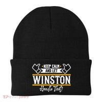 Winston Keep Calm And Let Winston Handle That Great Gift Beanie thumb 0