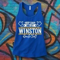 Winston Keep Calm And Let Winston Handle That Great Gift Women's Tank Top thumb 3