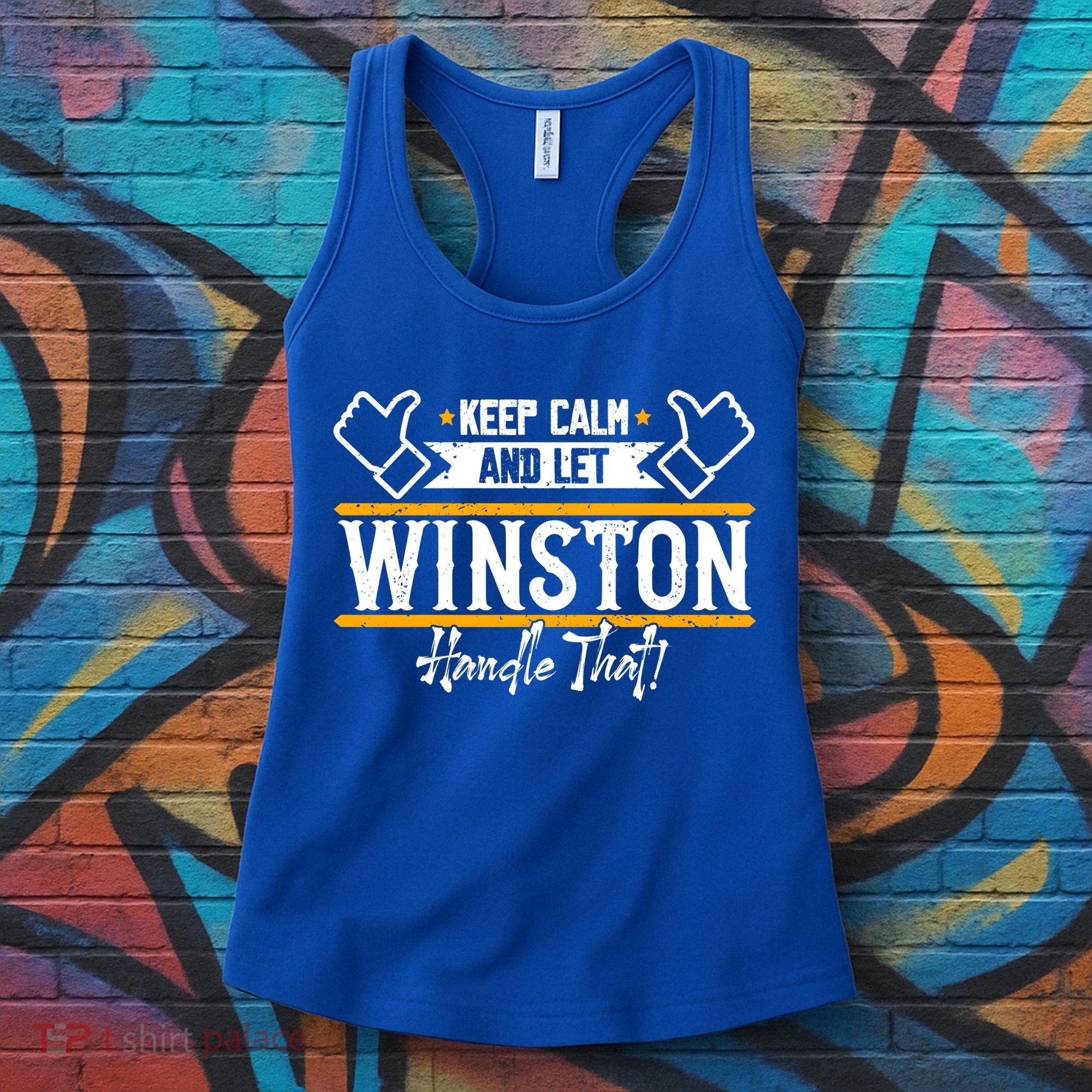 Winston Keep Calm And Let Winston Handle That Great Gift Women's Tank Top