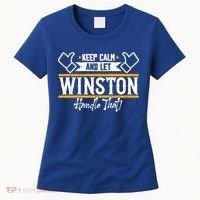 Winston Keep Calm And Let Winston Handle That Great Gift Women's T-Shirt thumb 0