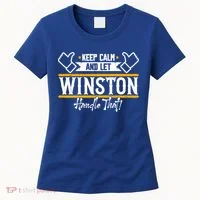 Winston Keep Calm And Let Winston Handle That Great Gift Women's T-Shirt thumb 0