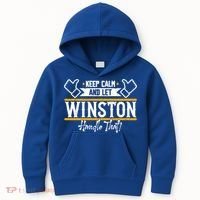 Winston Keep Calm And Let Winston Handle That Great Gift Kids Hoodie thumb 0