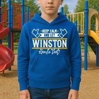 Winston Keep Calm And Let Winston Handle That Great Gift Kids Hoodie thumb 2