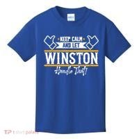 Winston Keep Calm And Let Winston Handle That Great Gift Kids T-Shirt thumb 0