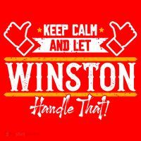Winston Keep Calm And Let Winston Handle That Great Gift Santa Hat thumb 1