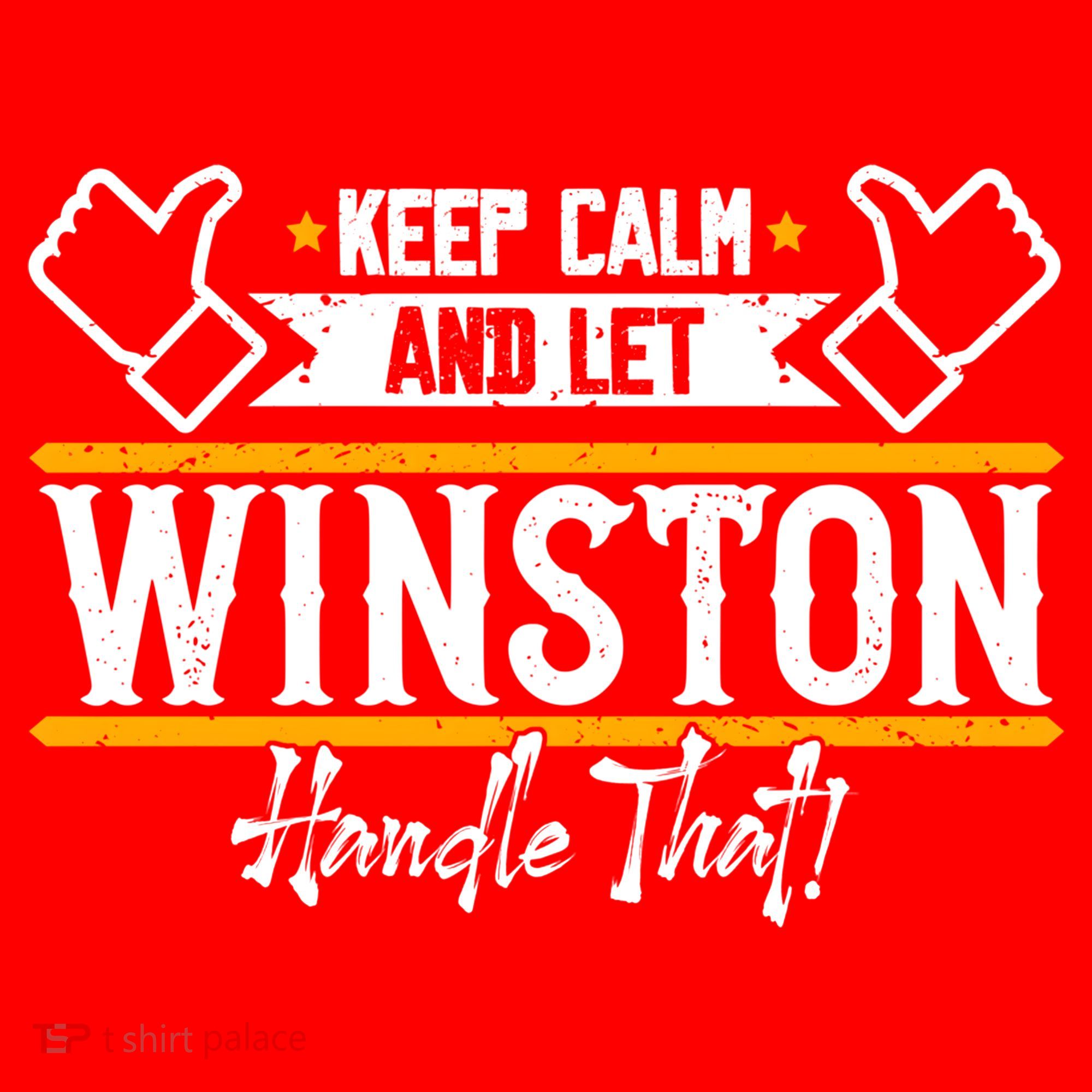 Winston Keep Calm And Let Winston Handle That Great Gift Santa Hat
