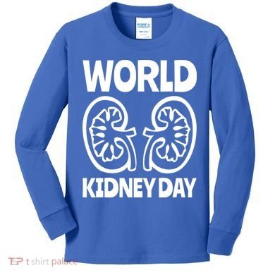 World Kidney Day Public Awareness Kids Long Sleeve Shirt