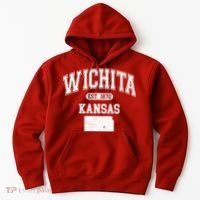 Wichita Kansas Est 1870 Varsity Hoodie thumb 0