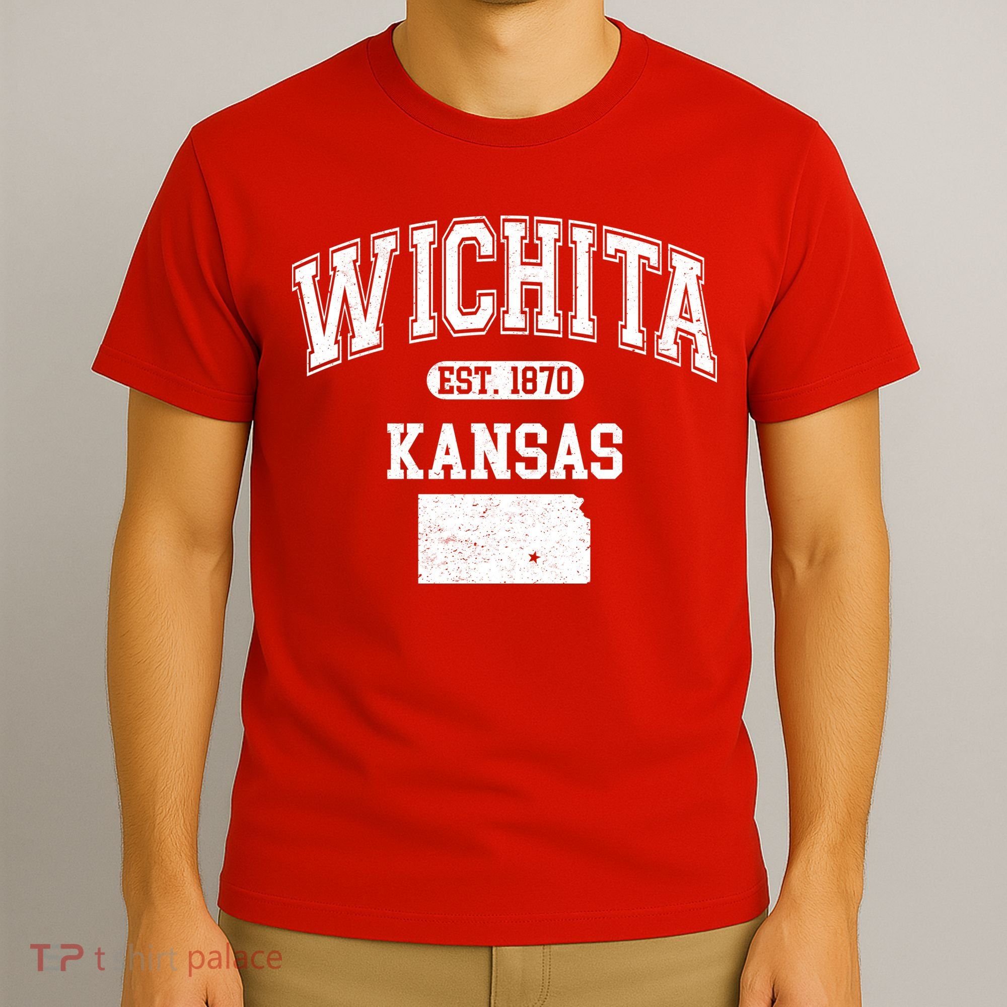 Wichita Kansas Est 1870 Varsity T-Shirt