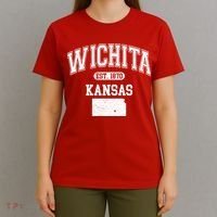 Wichita Kansas Est 1870 Varsity T-Shirt thumb 4
