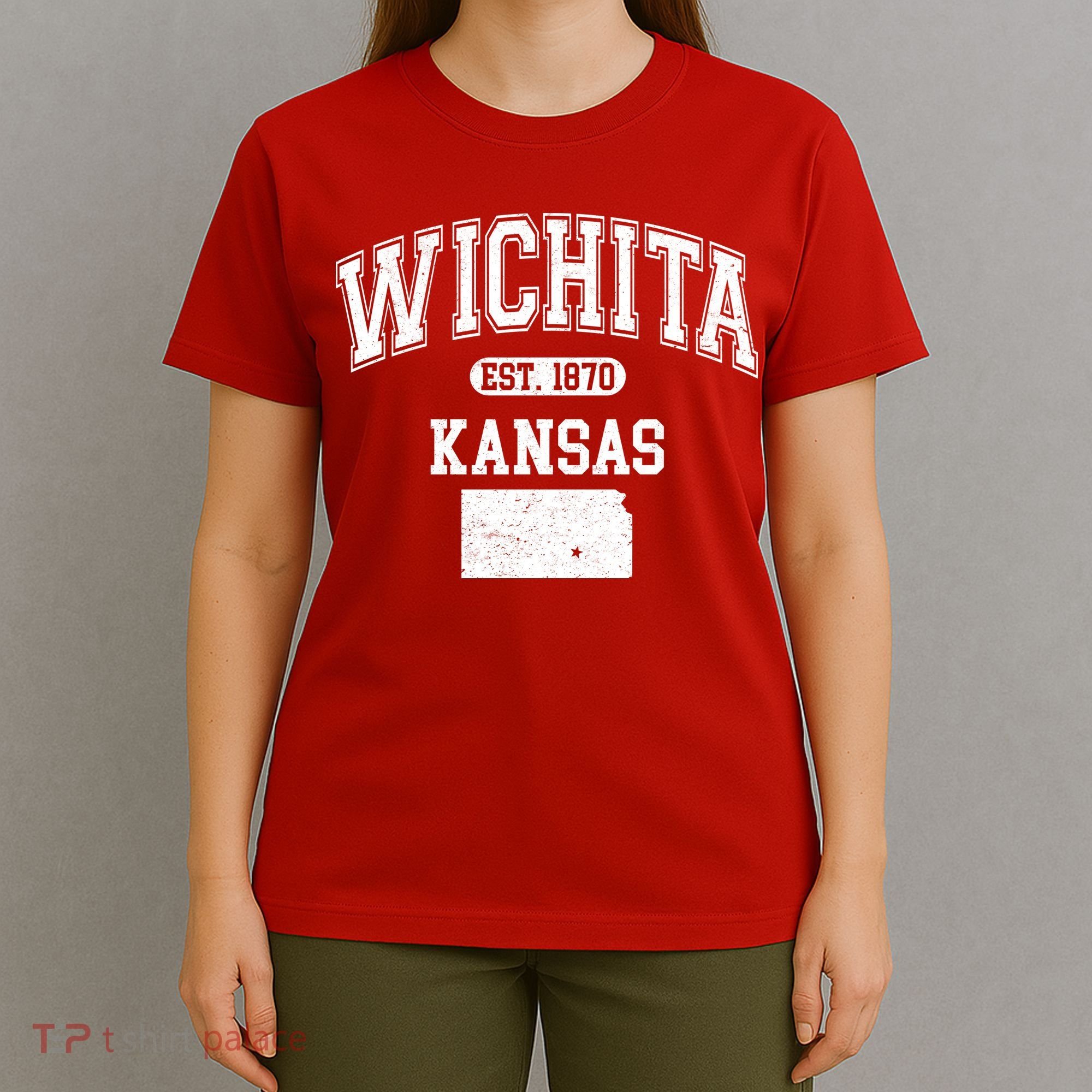 Wichita Kansas Est 1870 Varsity T-Shirt