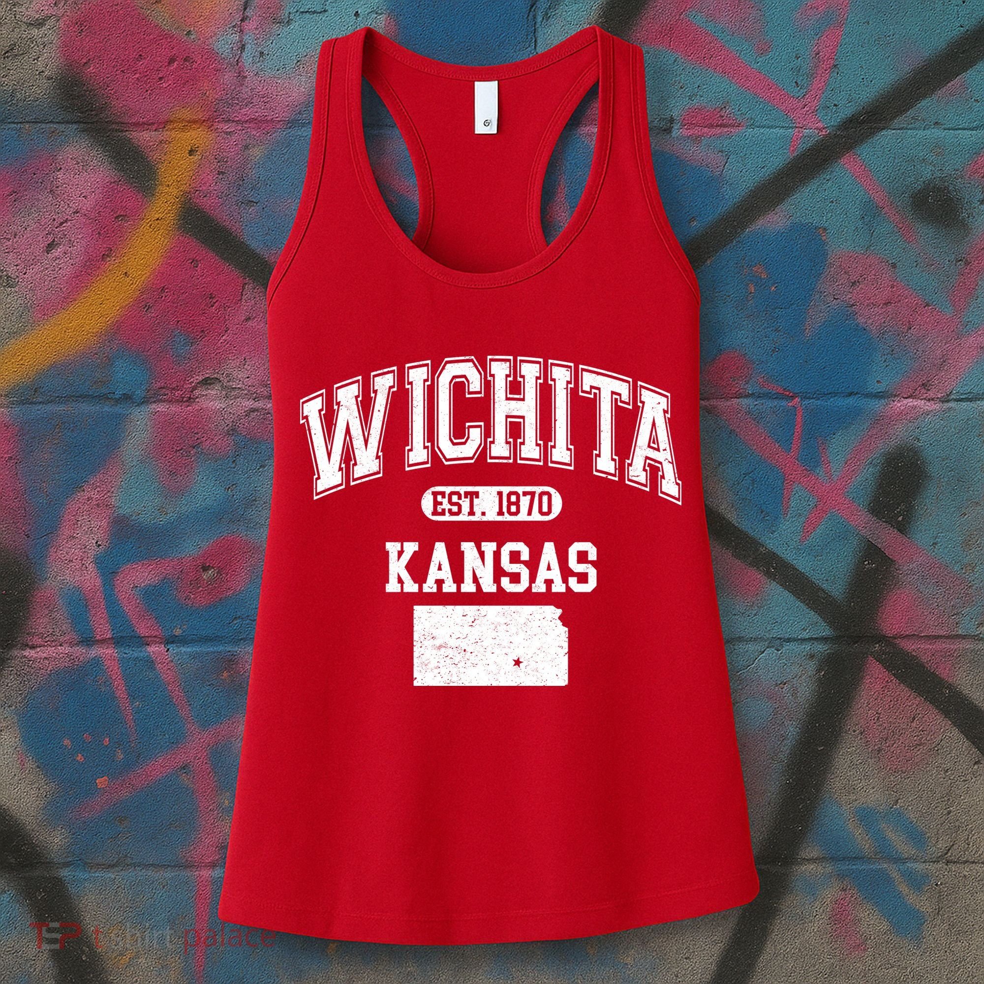 Wichita Kansas Est 1870 Varsity Women's Tank Top