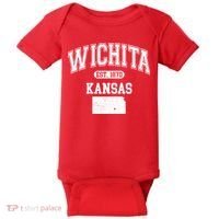 Wichita Kansas Est 1870 Varsity Baby Bodysuit thumb 0