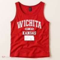Wichita Kansas Est 1870 Varsity Tank Top thumb 2