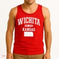 Wichita Kansas Est 1870 Varsity Tank Top thumb 3