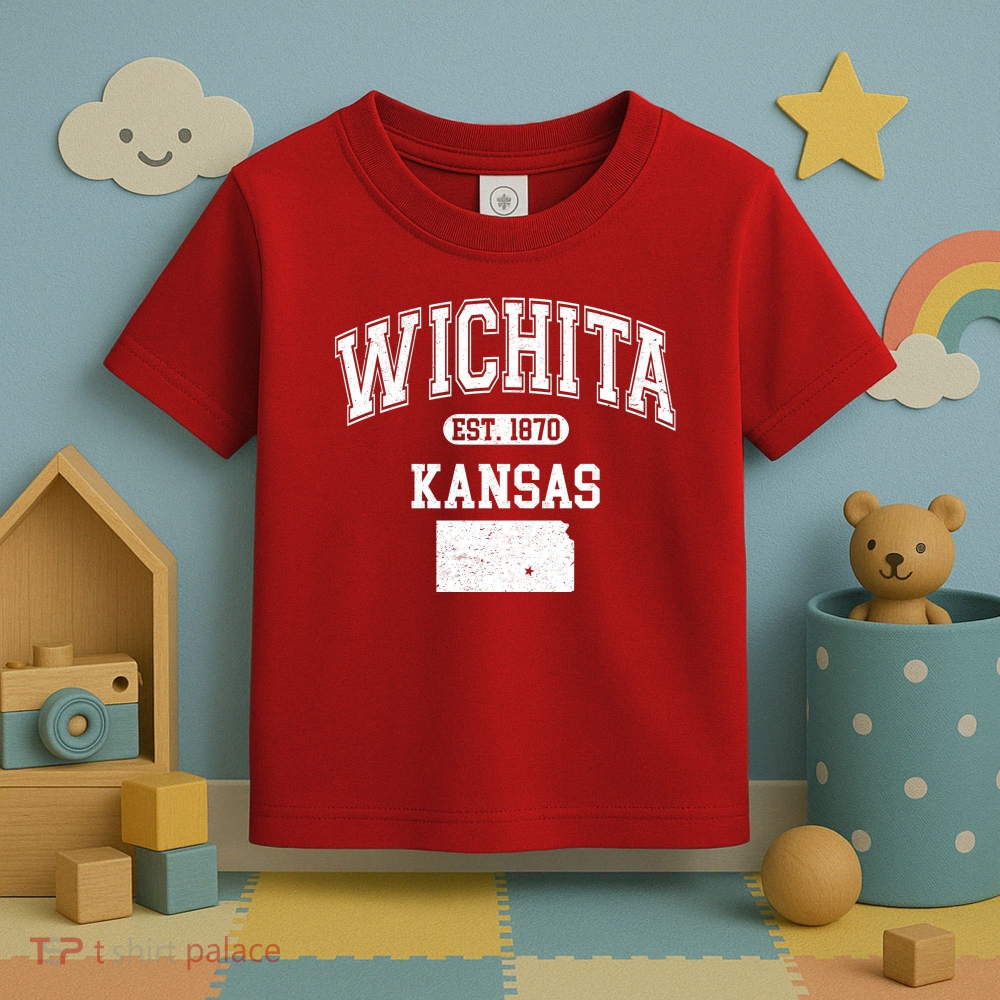 Wichita Kansas Est 1870 Varsity Toddler T-Shirt