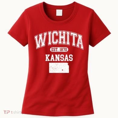 Wichita Kansas Est 1870 Varsity Women's T-Shirt
