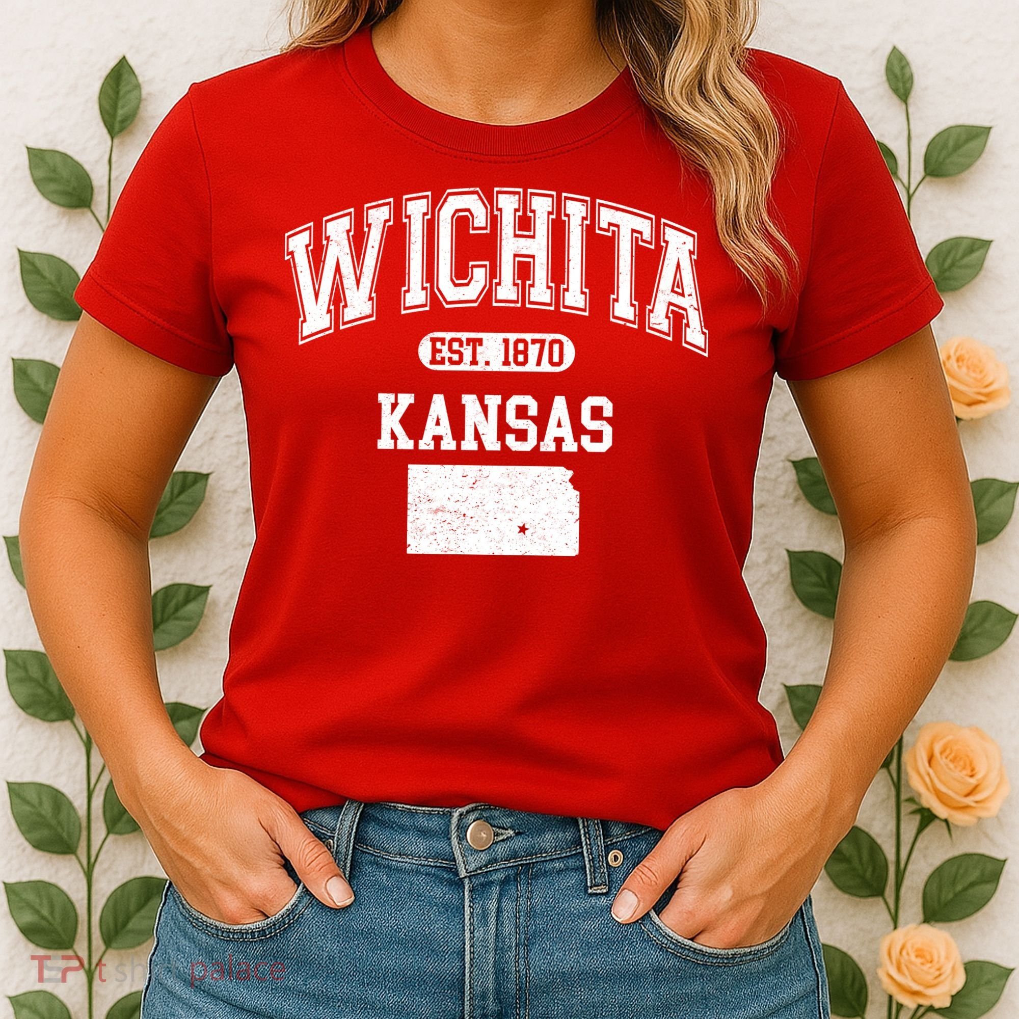 Wichita Kansas Est 1870 Varsity Women's T-Shirt