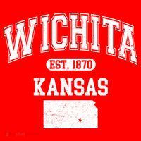 Wichita Kansas Est 1870 Varsity Kids Sweatshirt thumb 2