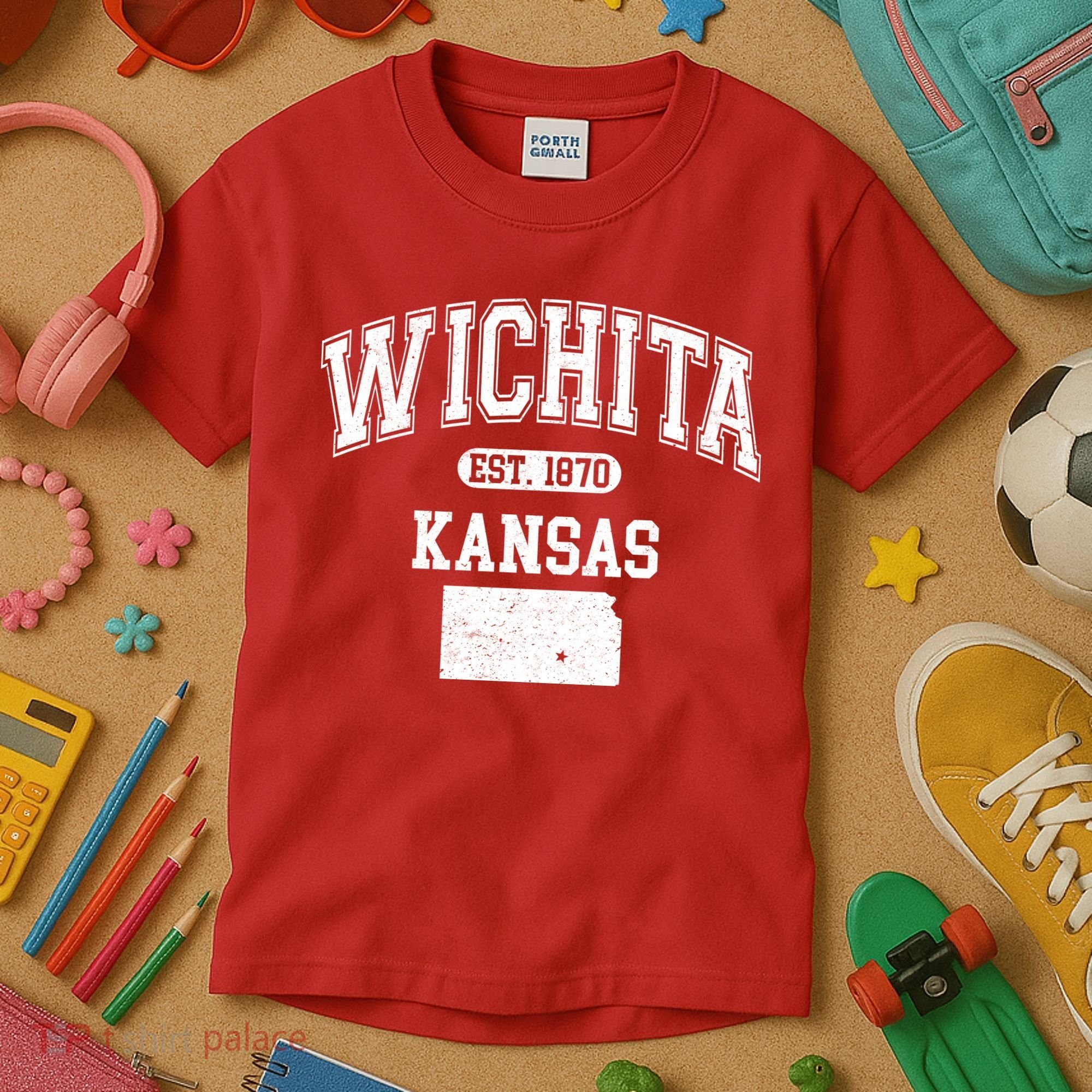 Wichita Kansas Est 1870 Varsity Kids T-Shirt