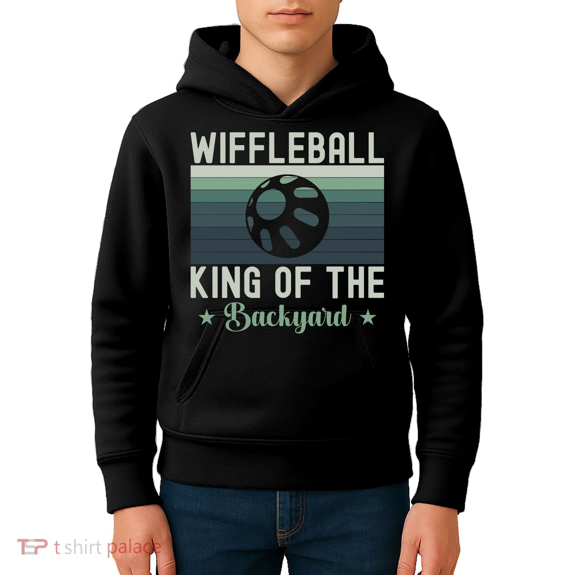 Wiffleball King Of The Backyard Kids Hoodie