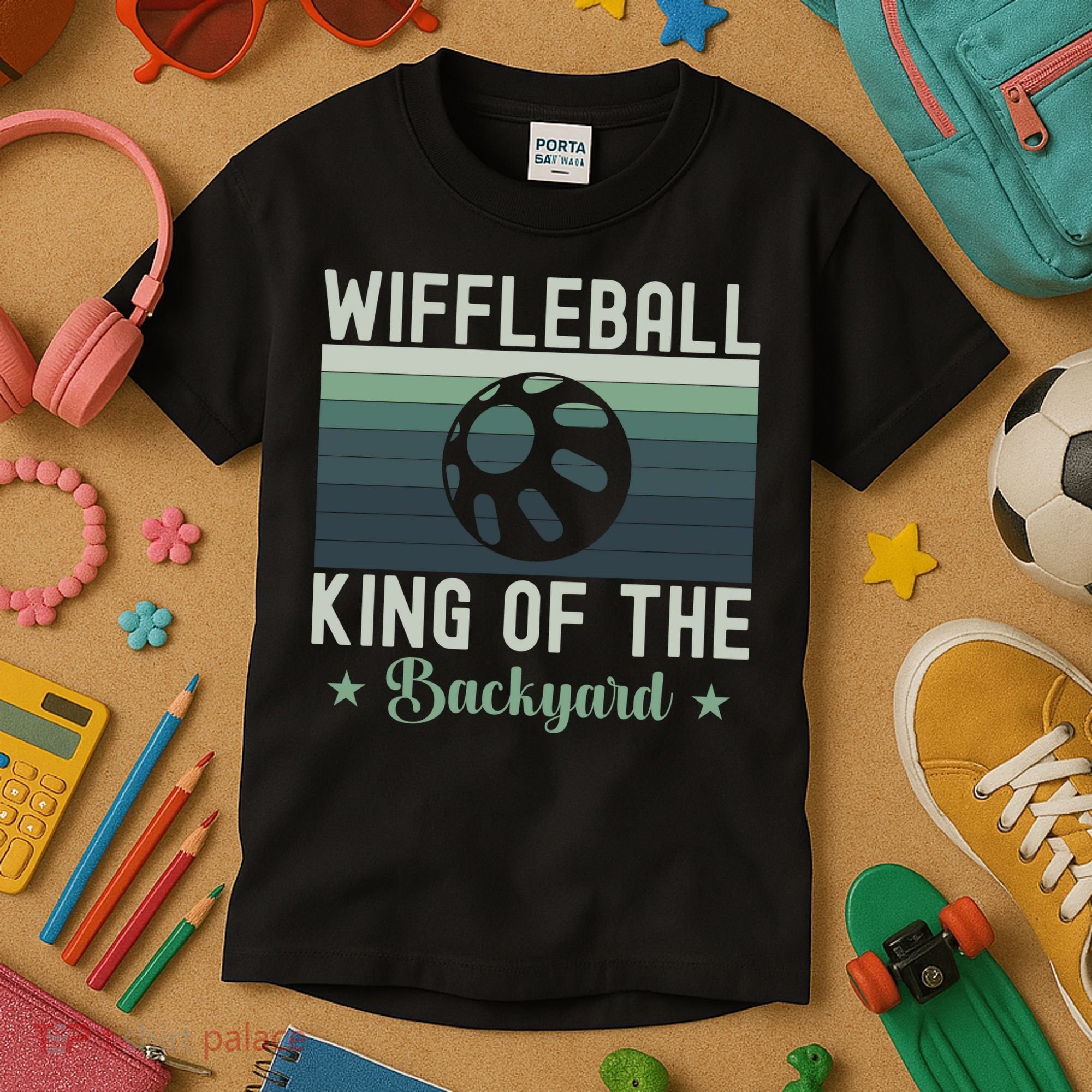 Wiffleball King Of The Backyard Kids T-Shirt