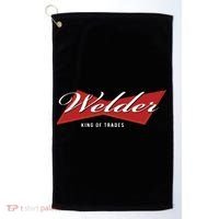 Welder King Of Trades Funny Welding Master Welder Golf Towel thumb 0