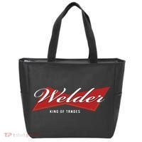 Welder King Of Trades Funny Welding Master Welder Tote Bag thumb 0