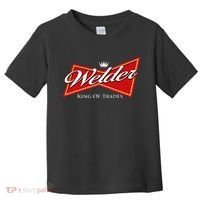 Welder King Of Trades Iron Worker Weld Welding Lover Toddler T-Shirt thumb 0