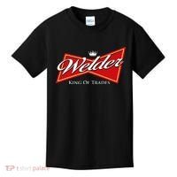 Welder King Of Trades Iron Worker Weld Welding Lover Kids T-Shirt thumb 0