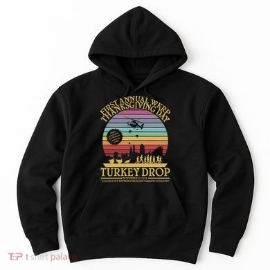 WKRP Thanksgiving Turkey Drop Funny Retro Hoodie