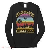 WKRP Thanksgiving Turkey Drop Funny Retro Long Sleeve Shirt thumb 0