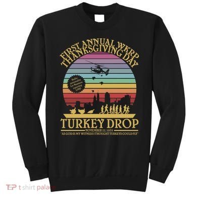 WKRP Thanksgiving Turkey Drop Funny Retro Sweatshirt