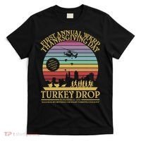WKRP Thanksgiving Turkey Drop Funny Retro T-Shirt thumb 0