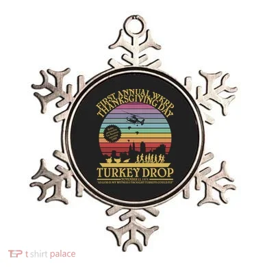 WKRP Thanksgiving Turkey Drop Funny Retro Ornament