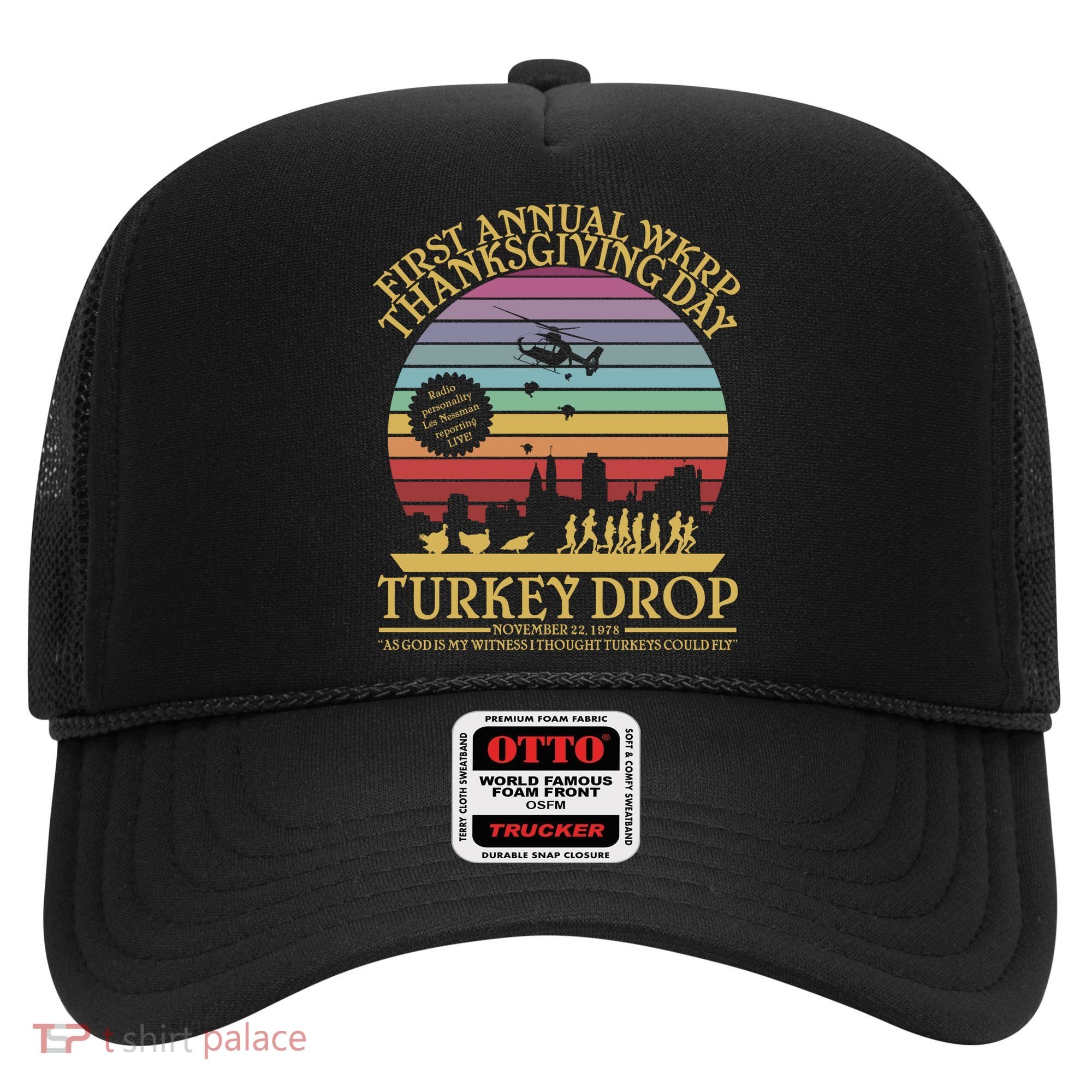 WKRP Thanksgiving Turkey Drop Funny Retro Hat