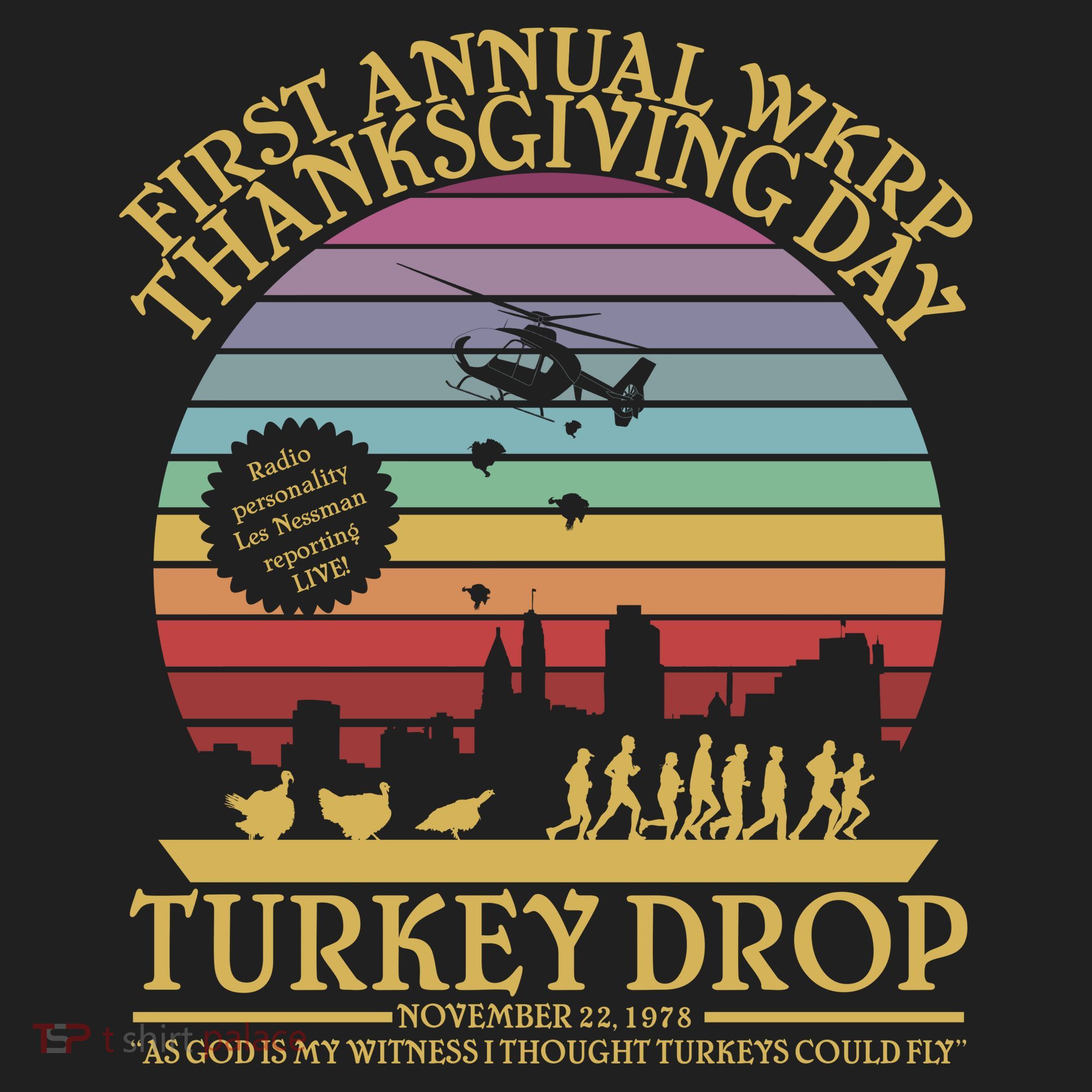 WKRP Thanksgiving Turkey Drop Funny Retro Hat