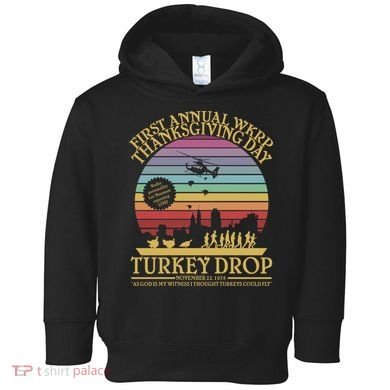 WKRP Thanksgiving Turkey Drop Funny Retro Toddler Hoodie