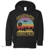 WKRP Thanksgiving Turkey Drop Funny Retro Toddler Hoodie thumb 0
