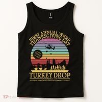 WKRP Thanksgiving Turkey Drop Funny Retro Tank Top thumb 2