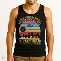 WKRP Thanksgiving Turkey Drop Funny Retro Tank Top thumb 3