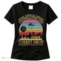 WKRP Thanksgiving Turkey Drop Funny Retro Women's T-Shirt thumb 0