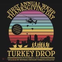 WKRP Thanksgiving Turkey Drop Funny Retro Women's T-Shirt thumb 6