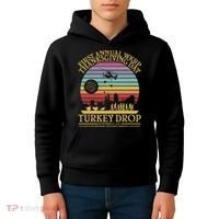WKRP Thanksgiving Turkey Drop Funny Retro Kids Hoodie thumb 4