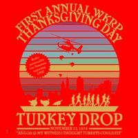 WKRP Thanksgiving Turkey Drop Funny Retro Santa Hat thumb 1