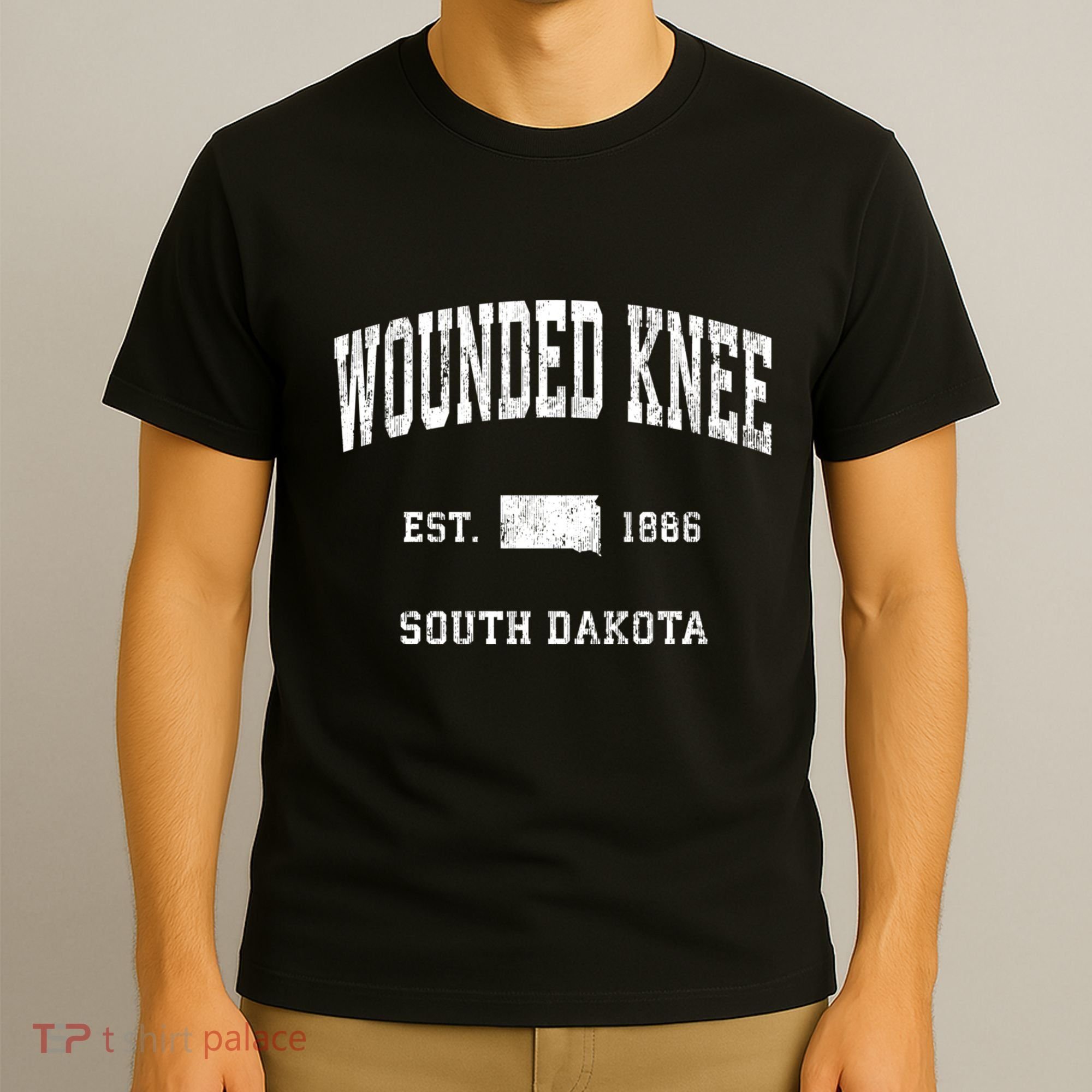 Wounded Knee South Dakota Sd Vintage Athletic Sports T-Shirt