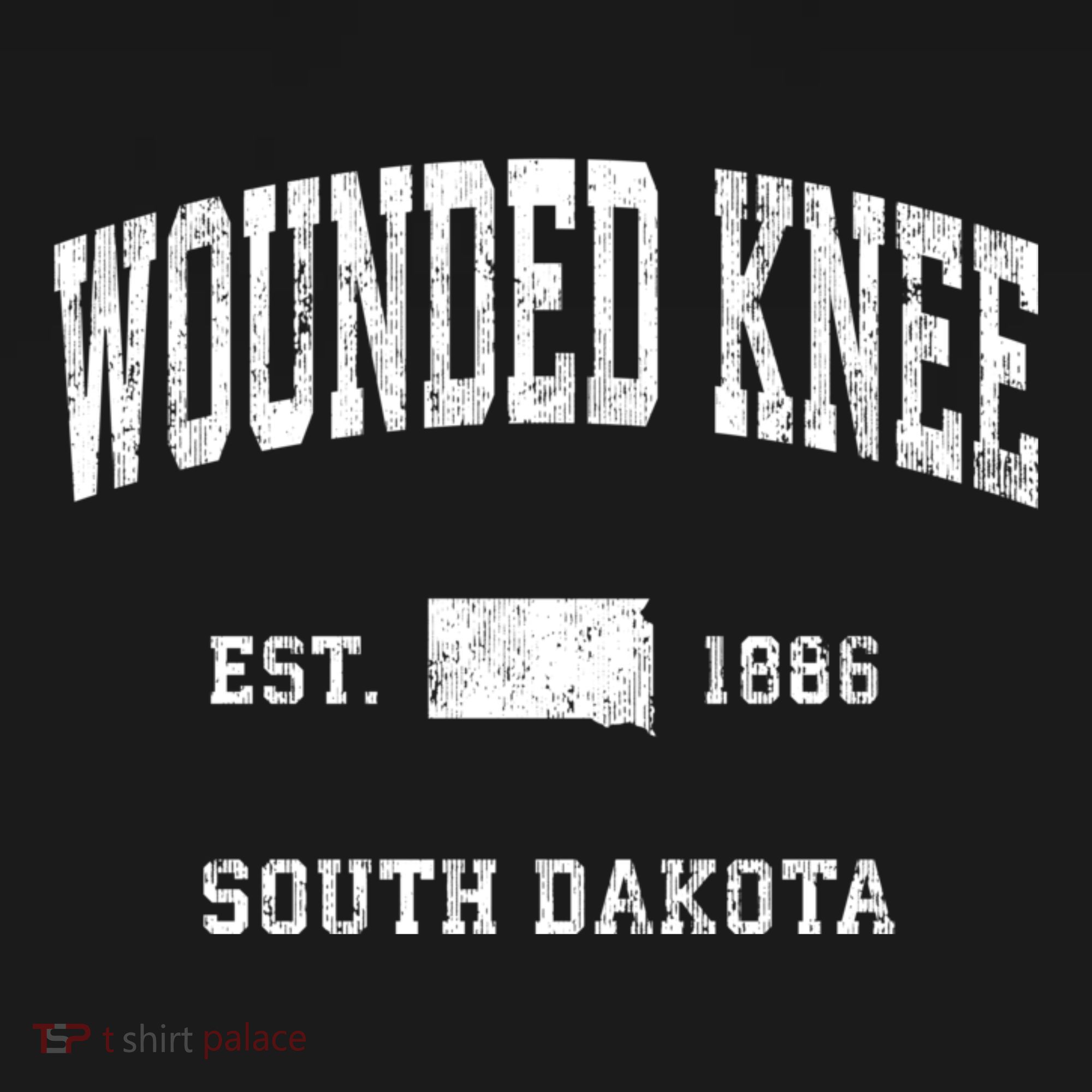 Wounded Knee South Dakota Sd Vintage Athletic Sports T-Shirt