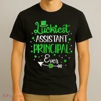 Womens Luckiest Assistant Principal Ever St Patricks Day T-Shirt thumb 3