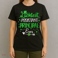 Womens Luckiest Assistant Principal Ever St Patricks Day T-Shirt thumb 4
